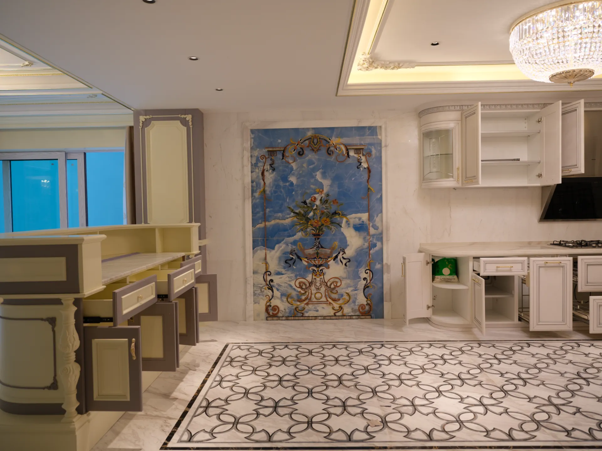 Bashundhara Group Residence, Dhaka — bespoke marble inlay by Art Inlay