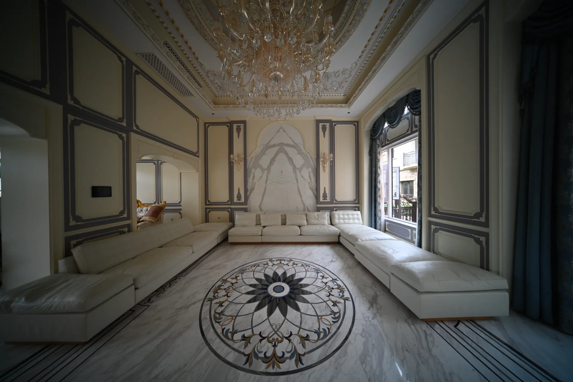 Bashundhara Group Residence, Dhaka — bespoke marble inlay by Art Inlay