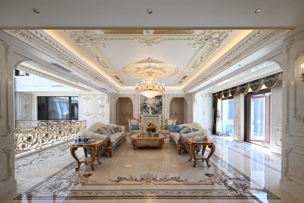 Private Classical Residence, Beijing — bespoke marble inlay by Art Inlay