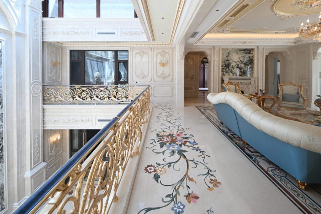 Private Classical Residence, Beijing — bespoke marble inlay by Art Inlay