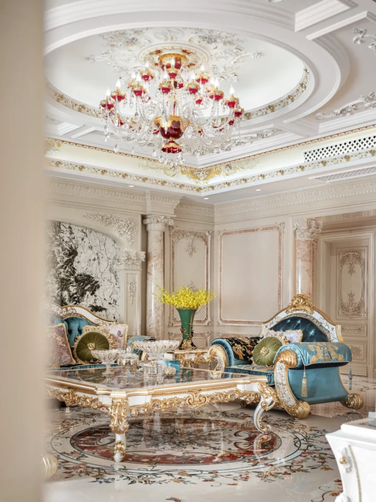 Palace-Scale Villa, Dongguan — bespoke marble inlay by Art Inlay