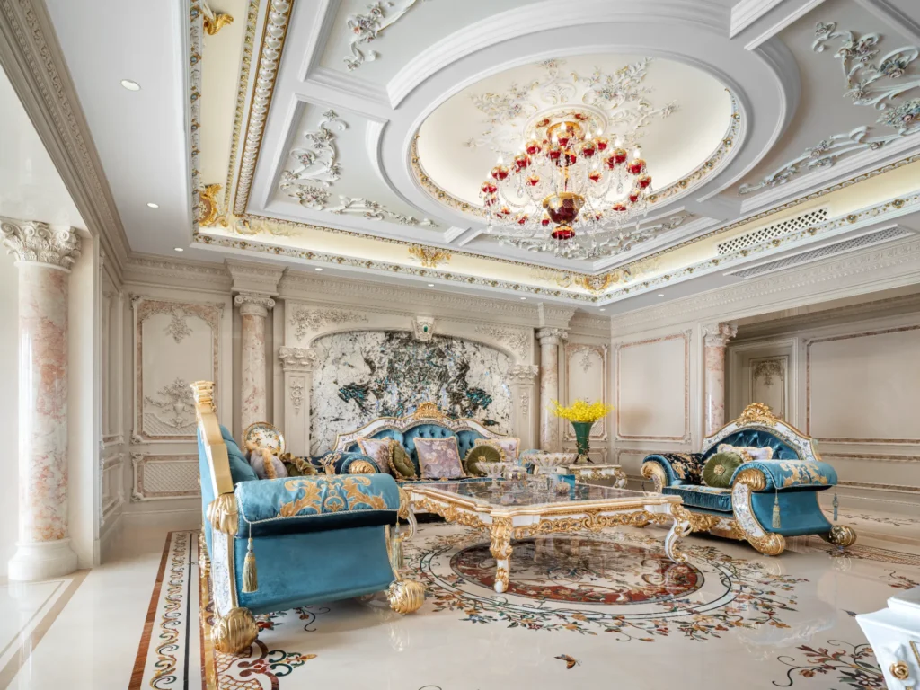 Palace-Scale Villa, Dongguan — bespoke marble inlay by Art Inlay