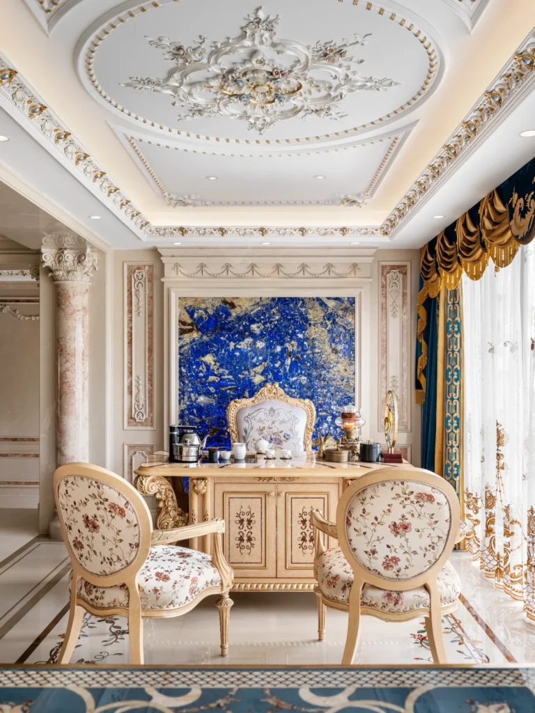 Palace-Scale Villa, Dongguan — bespoke marble inlay by Art Inlay