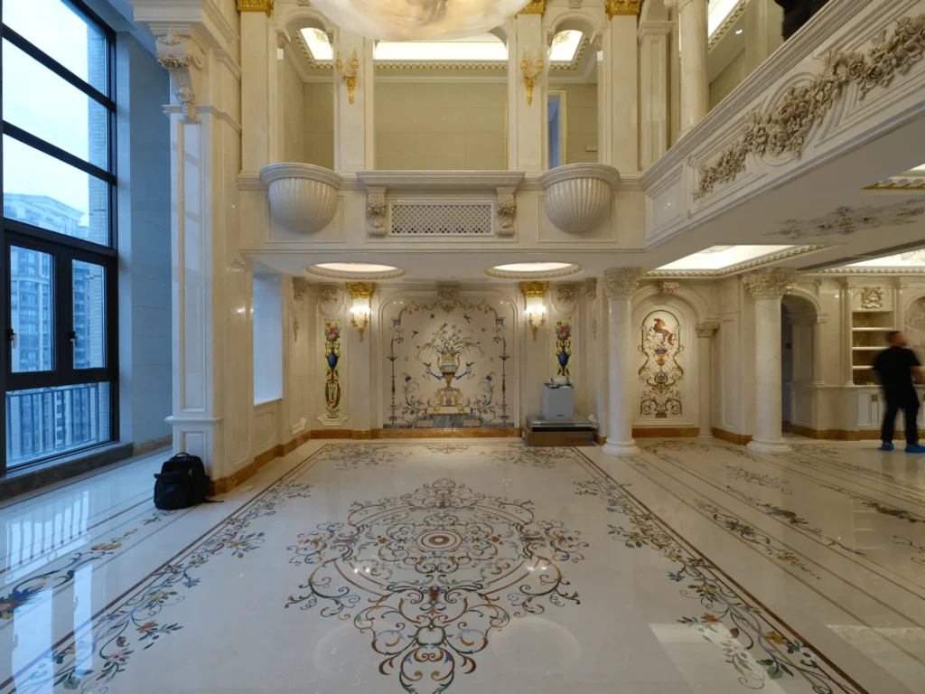 Private Villa, Foshan — bespoke marble inlay by Art Inlay