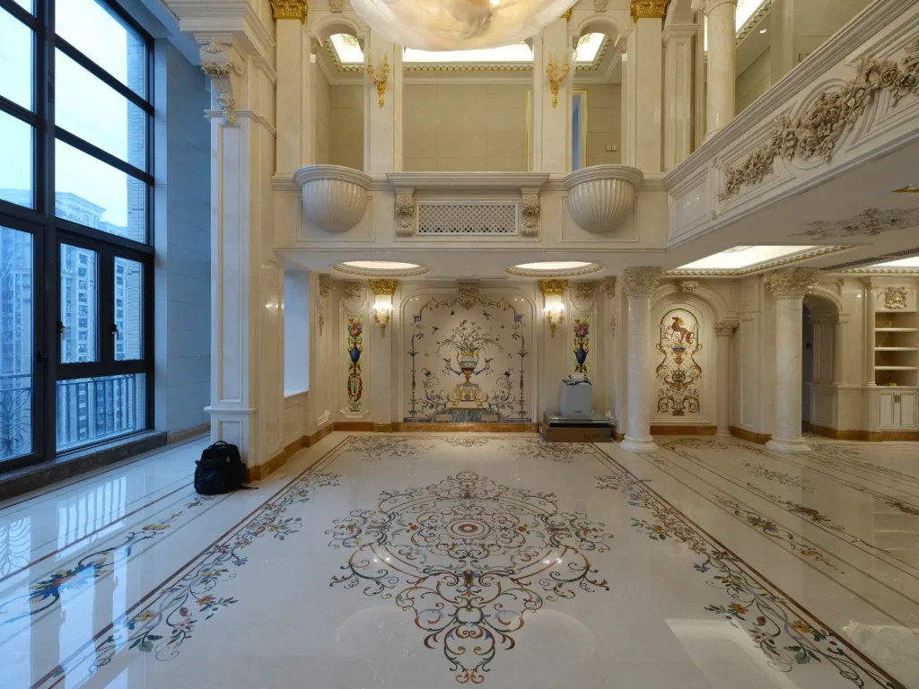 Private Villa, Foshan — bespoke marble inlay by Art Inlay