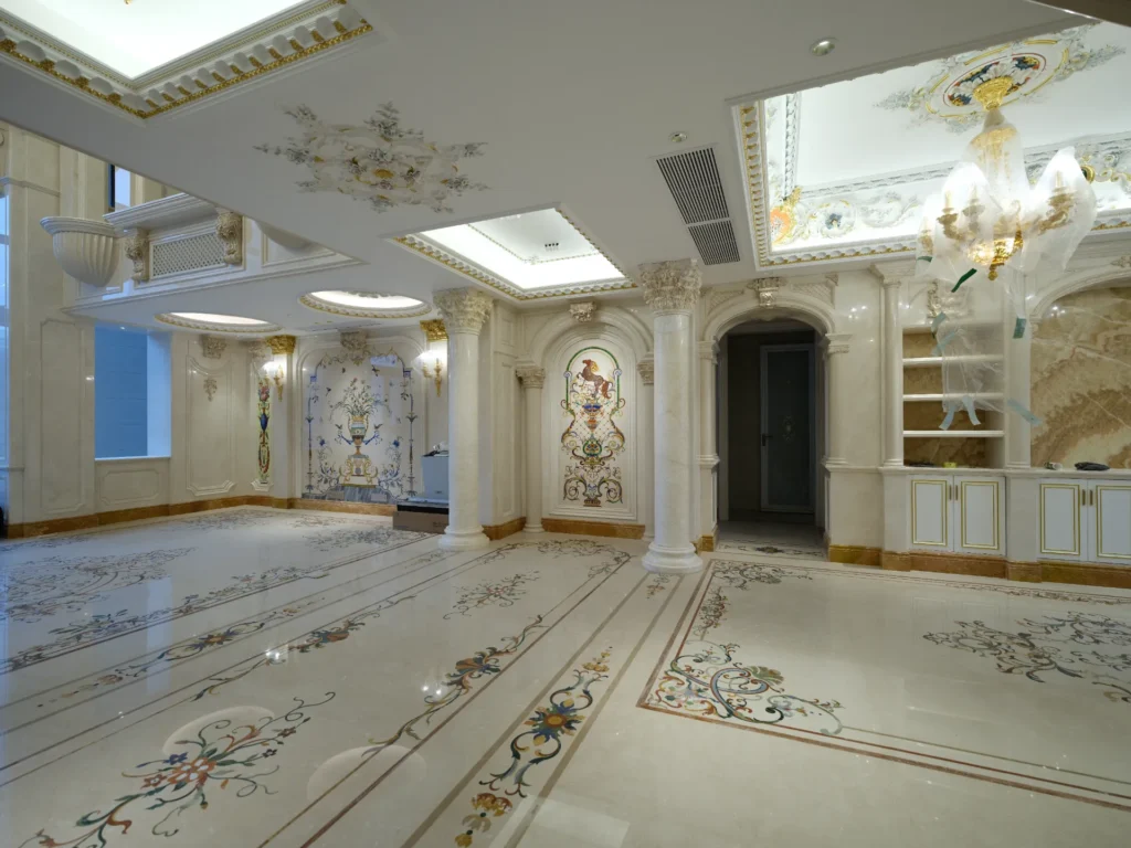 Private Villa, Foshan — bespoke marble inlay by Art Inlay