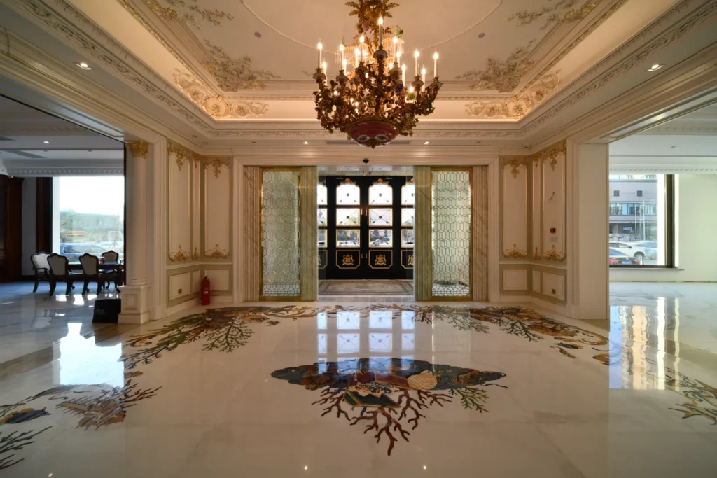 Private Villa, Harbin — bespoke marble inlay by Art Inlay
