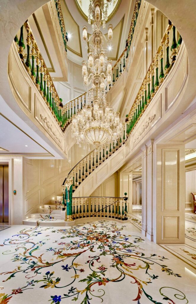 Grand Private Villa, Jiangsu — bespoke marble inlay by Art Inlay