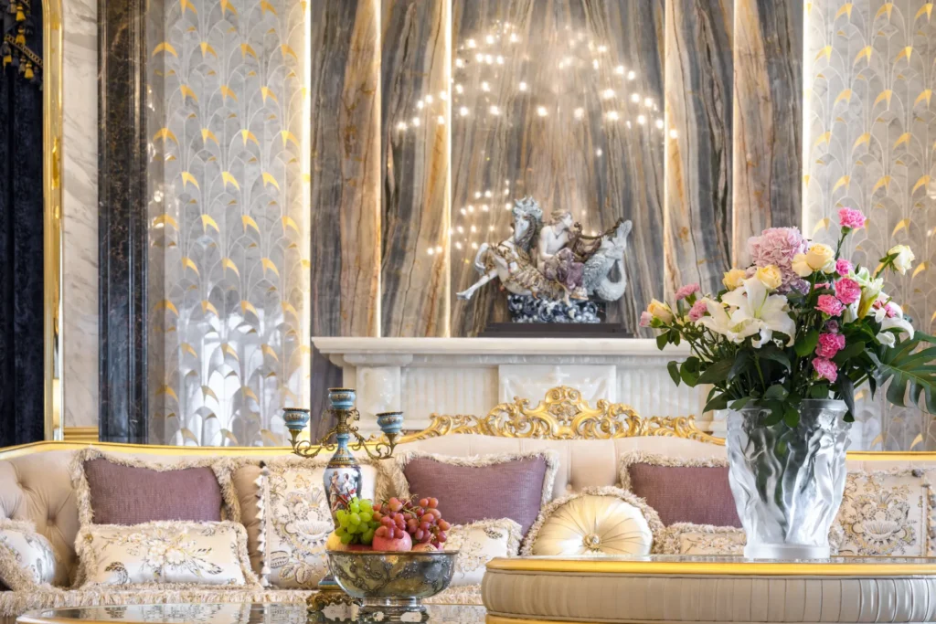 Grand Luxury Villa, Wuhan — bespoke marble inlay by Art Inlay